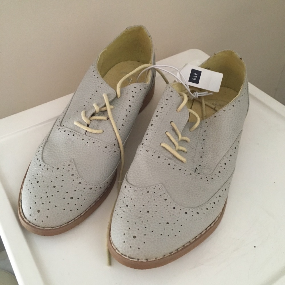 Light gray with yellow tie loafers.
